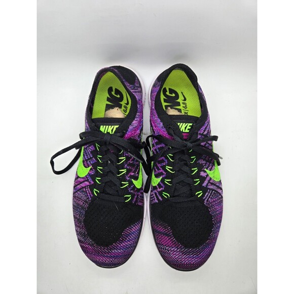 Nike Free 4.0 Flyknit Shoes Women's 8.5 Purple Running Athletic Workout Sneakers - Picture 3 of 8